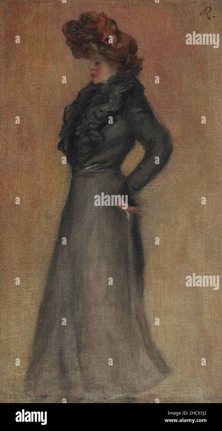 renoir-femme-debout-de-profil-stock-photo-alamy