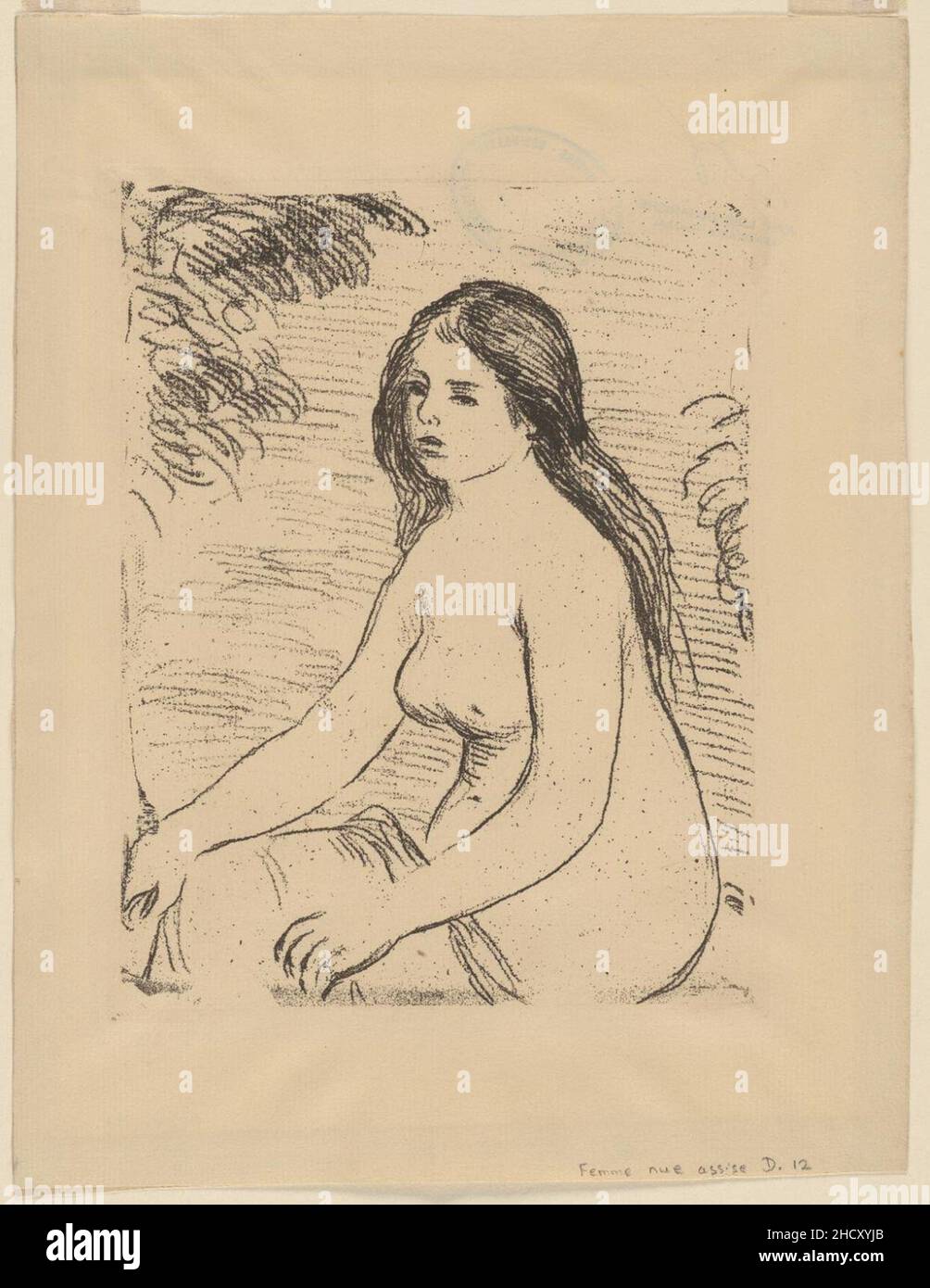 Renoir - Femme Nue Assise, 1950-81-95. Stock Photo