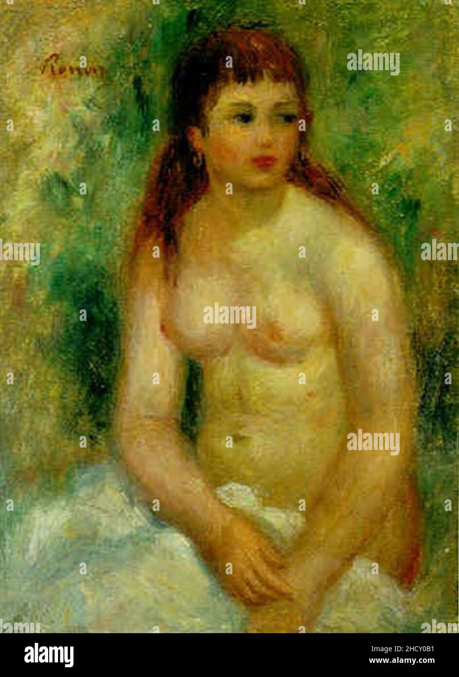 Renoir - Jeune femme nue assise, 1910. Stock Photo