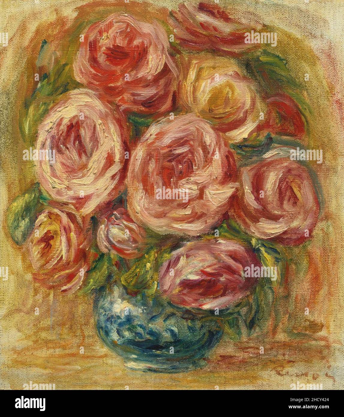 Renoir VASE DE ROSES Stock Photo Alamy