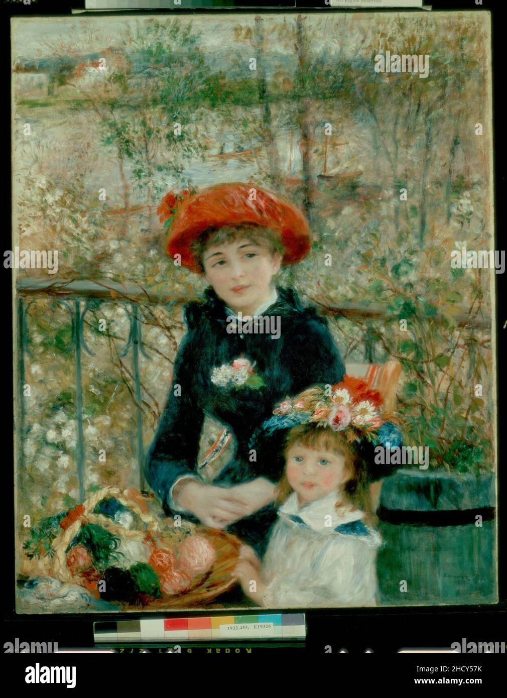 Renoir, Pierre-Auguste - The Two Sisters (On the Terrace) (uncorrected). Stock Photo