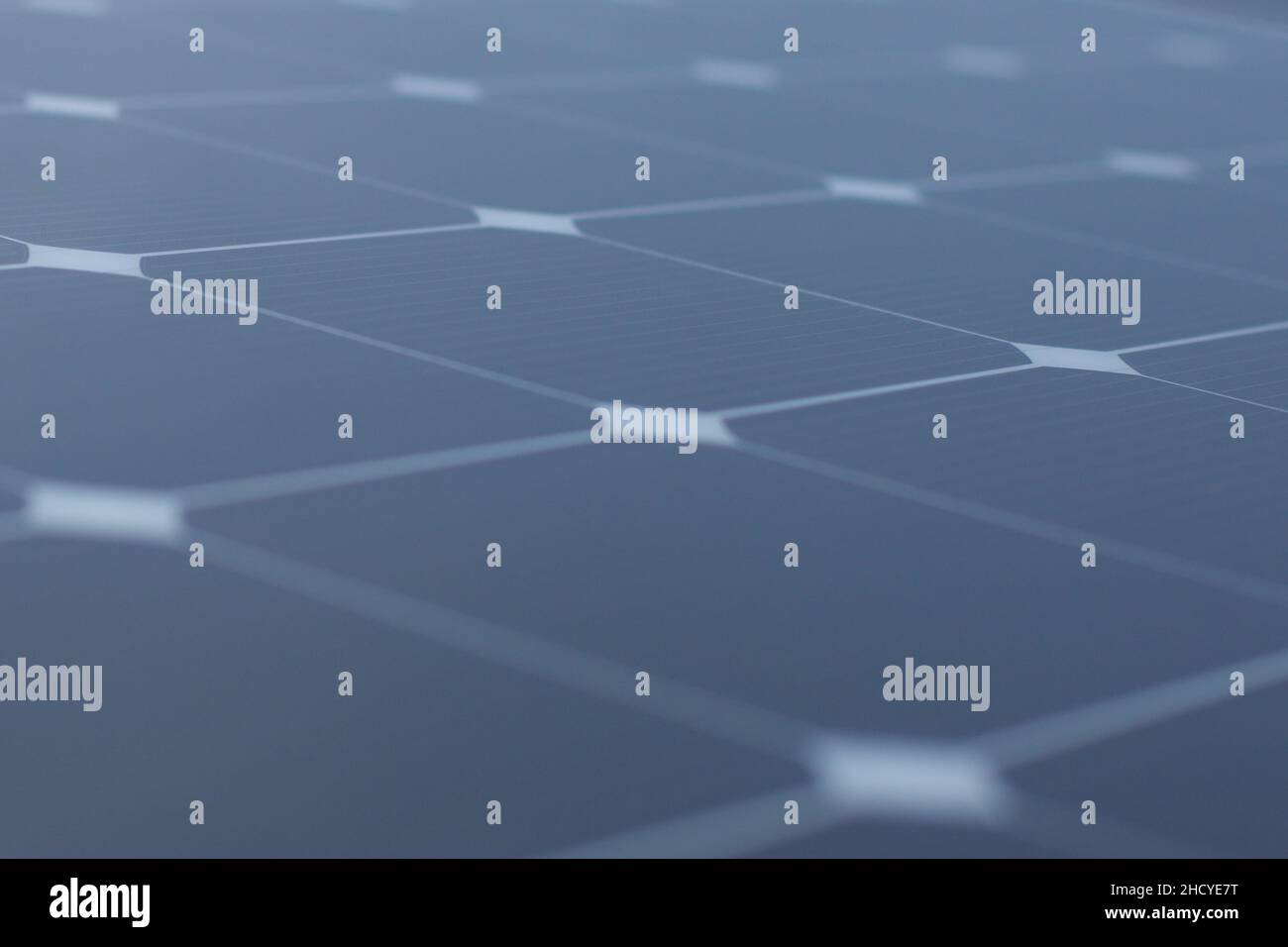 Close-up of Solar energy panel photovoltaic module in the sea offshore Stock Photo