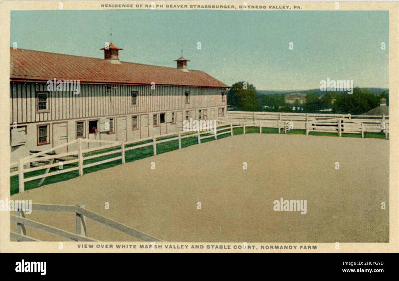 Residence of Ralph Beaver Strassburger, view over white marsh valley