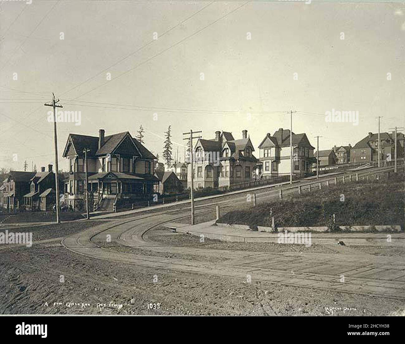 Residences in the Queen Anne District, Seattle, Washington, ca 1891