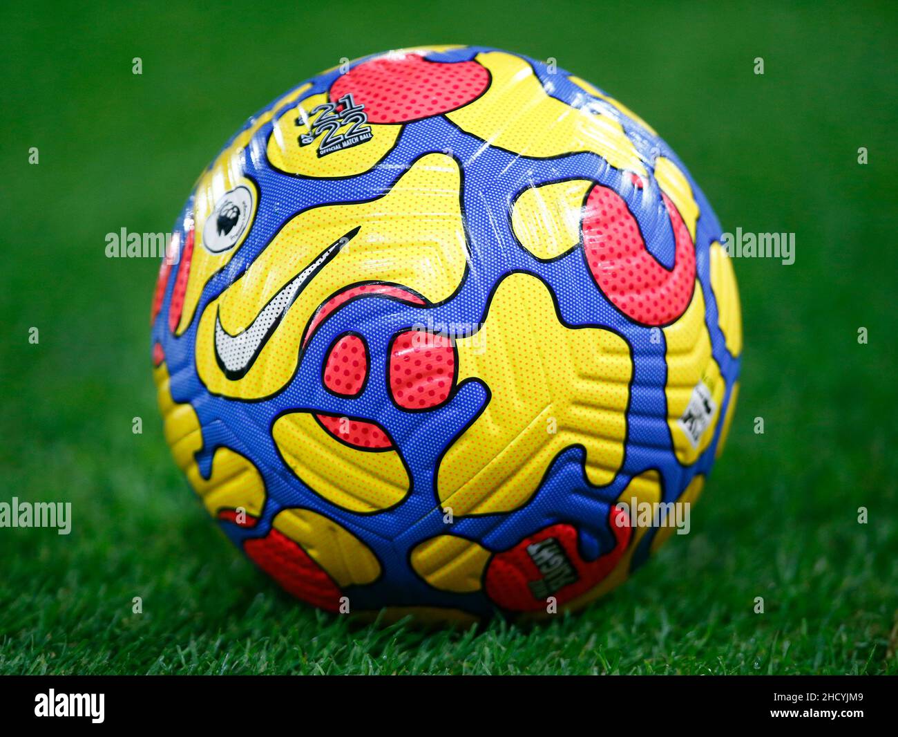 London, UK. 01st Feb, 2018. LONDON, United Kingdom, JANUARY 01: Match Ball during Premier League between Crystal Palace and West Ham united at Selhurst Park Stadium, London on 01st January, 2022 Credit: Action Foto Sport/Alamy Live News Stock Photo