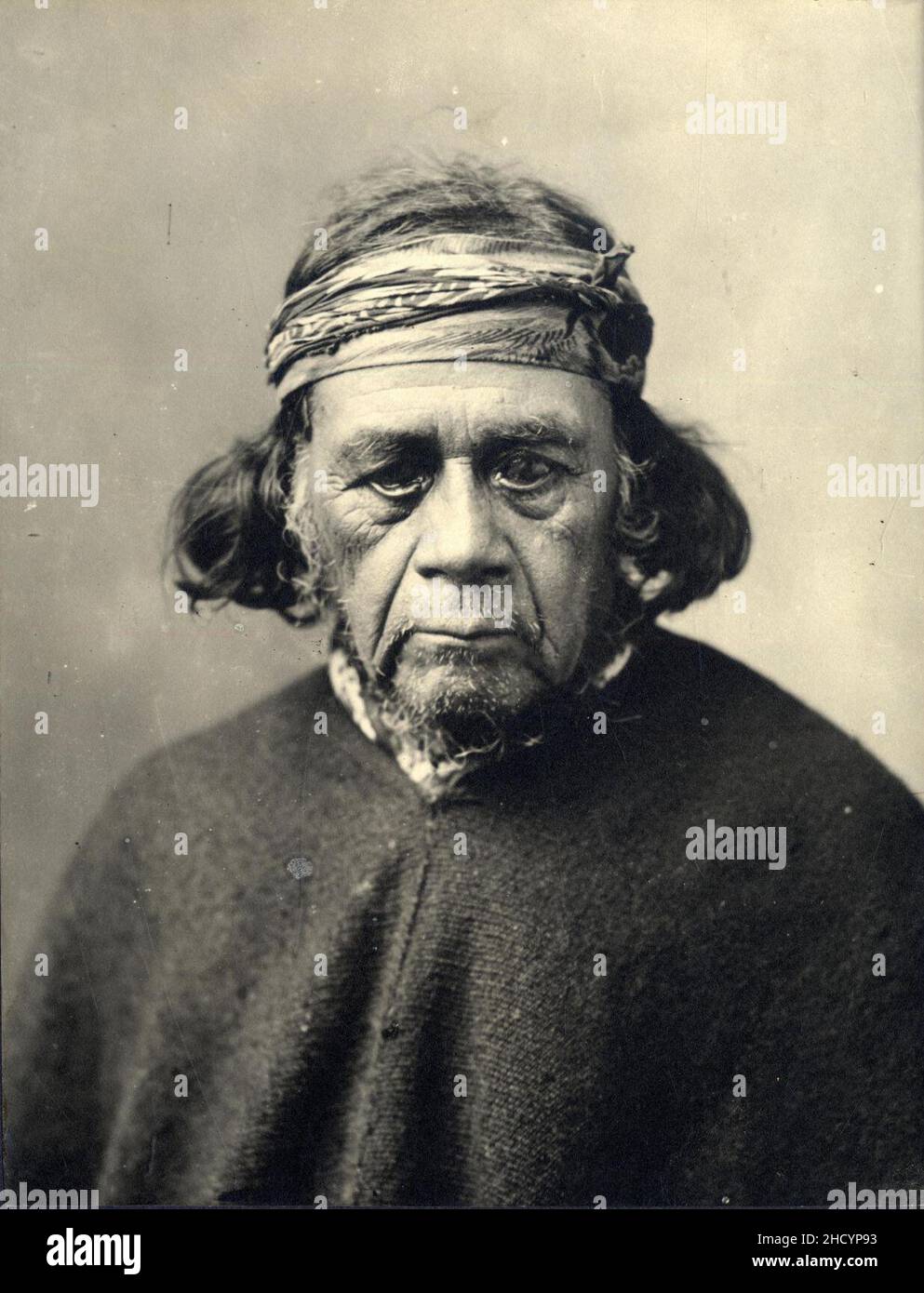 Retrato de hombre mapuche. Stock Photo