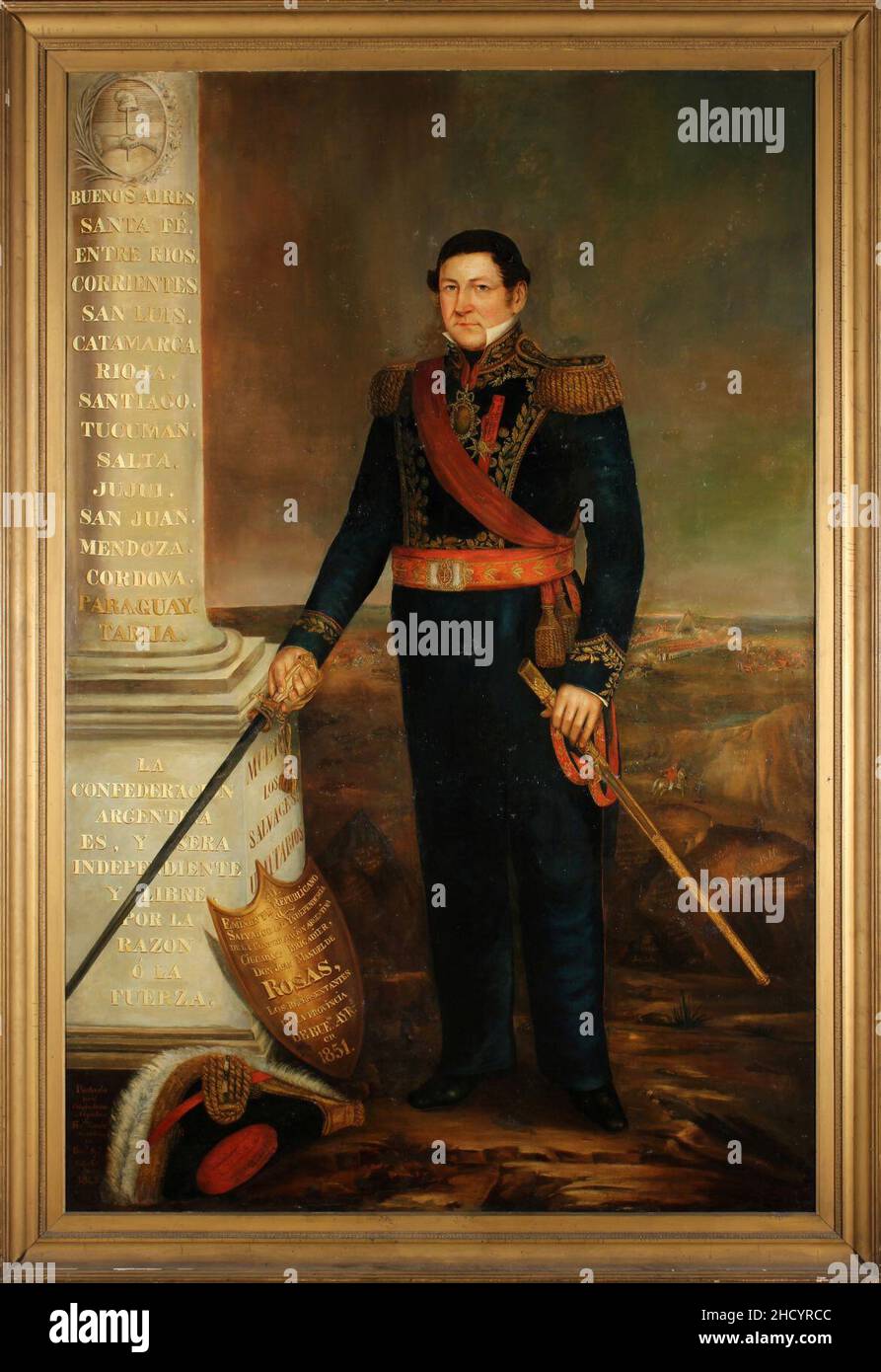 Retrato del General Juan Manuel de Rosas. Stock Photo