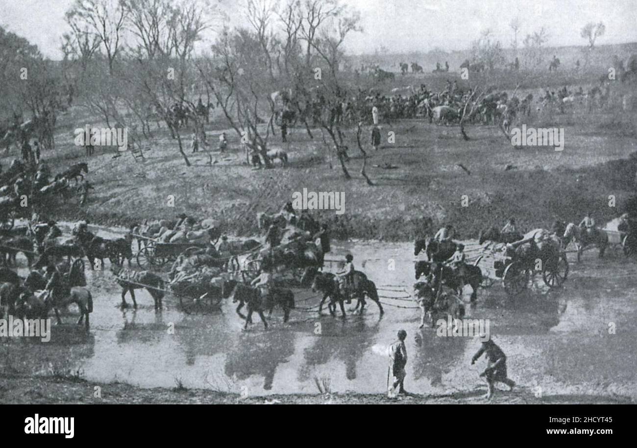 Retreat of the Russian Army after the Battle of Mukden Stock Photo - Alamy