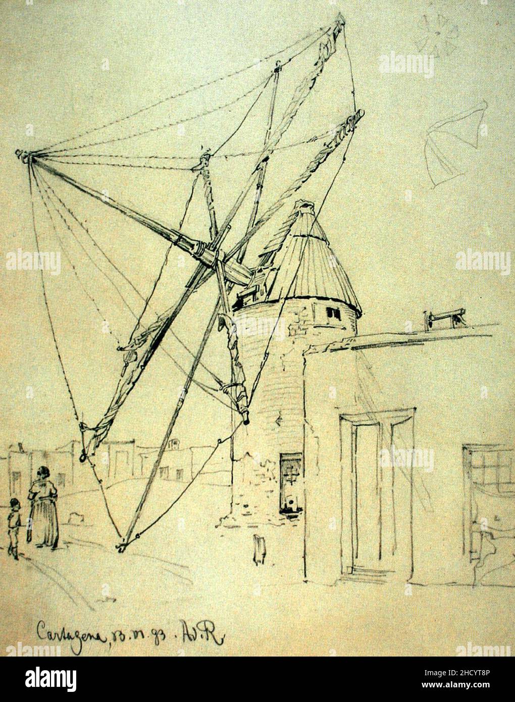 Rettelbusch Adolf Windmuehle in Cartagena Stock Photo Alamy