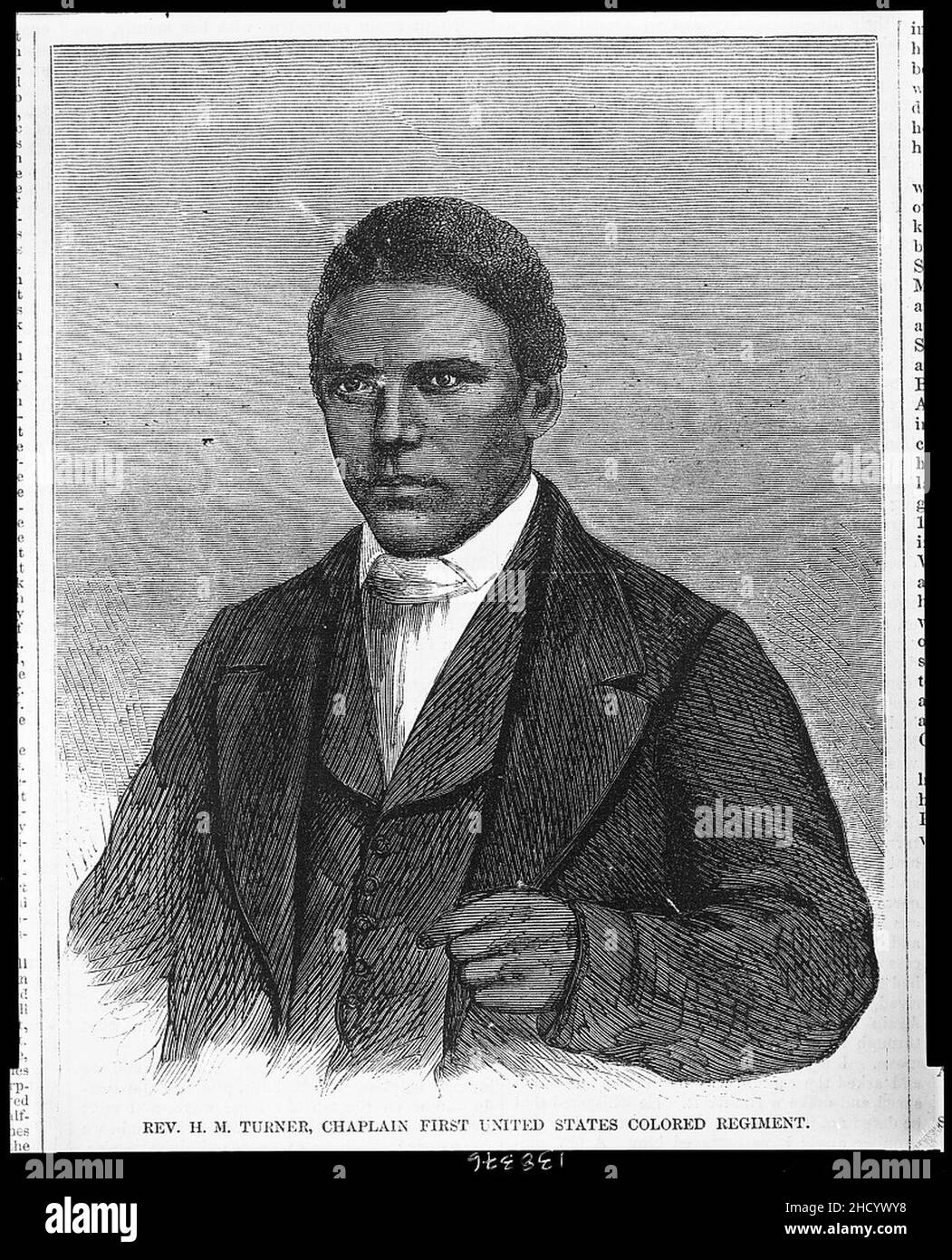 Rev. H. M. Turner, chaplain First United States Colored Regiment Stock Photo