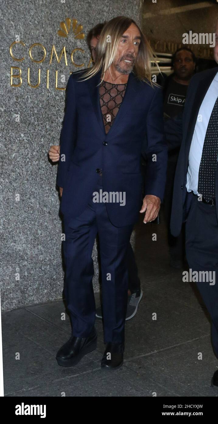 New York - NY - 20190911 Iggy Pop and Jim Jarmusch are seen leaving The  Tonight Show Starring Jimmy Fallon. -PICTURED: Iggy Pop ROGER WONG Stock  Photo - Alamy