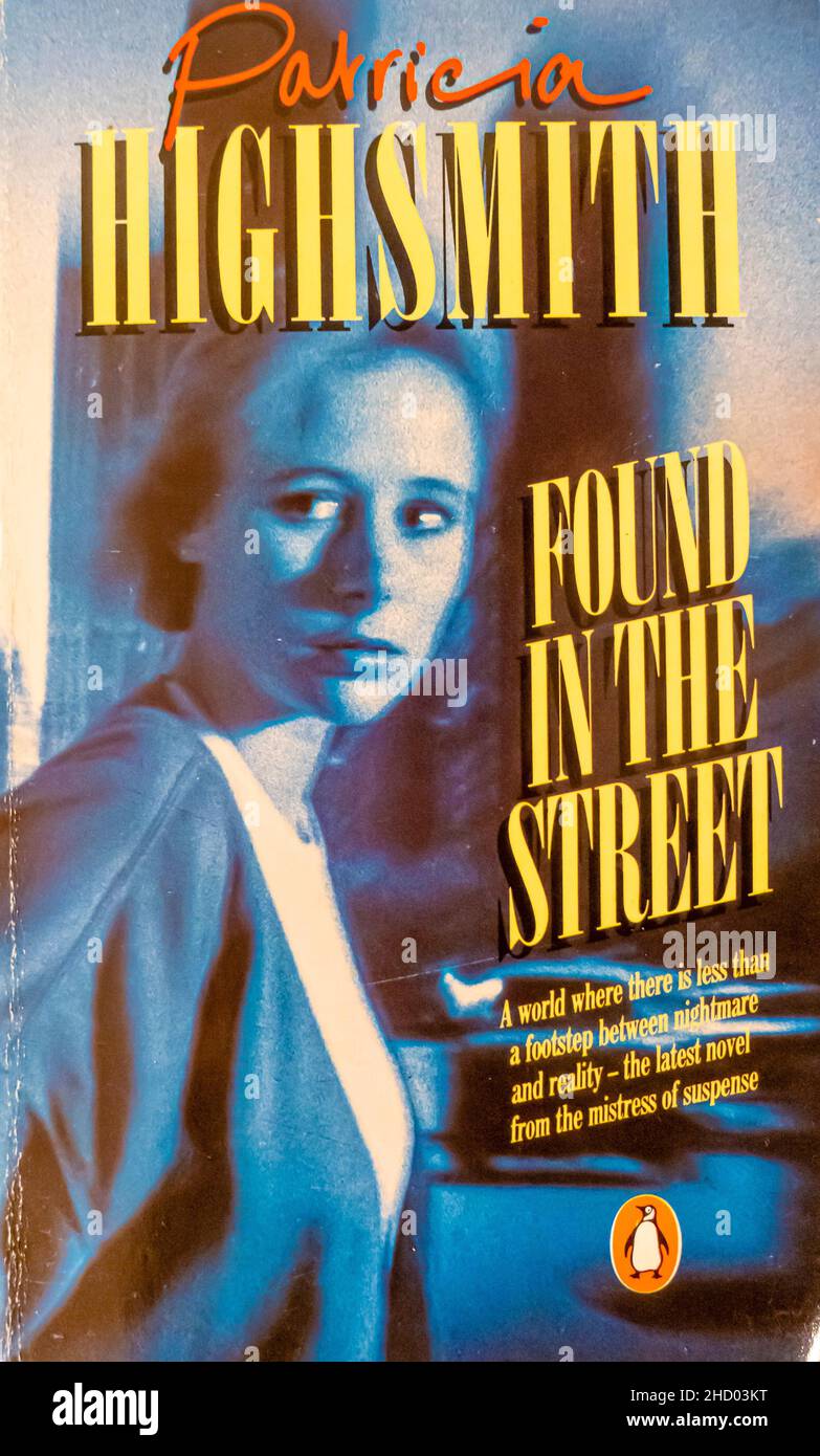 Book cover of Patricia Highsmith novel Found in the Street, 1986, by Penguin books Stock Photo