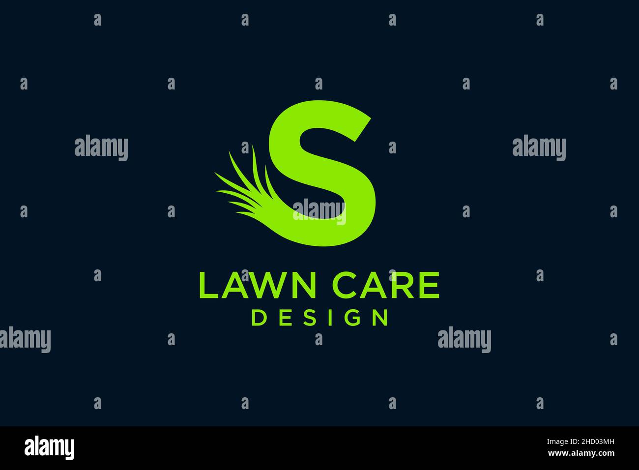 Letter S with Grass Logo template vector icon illustration Stock Vector