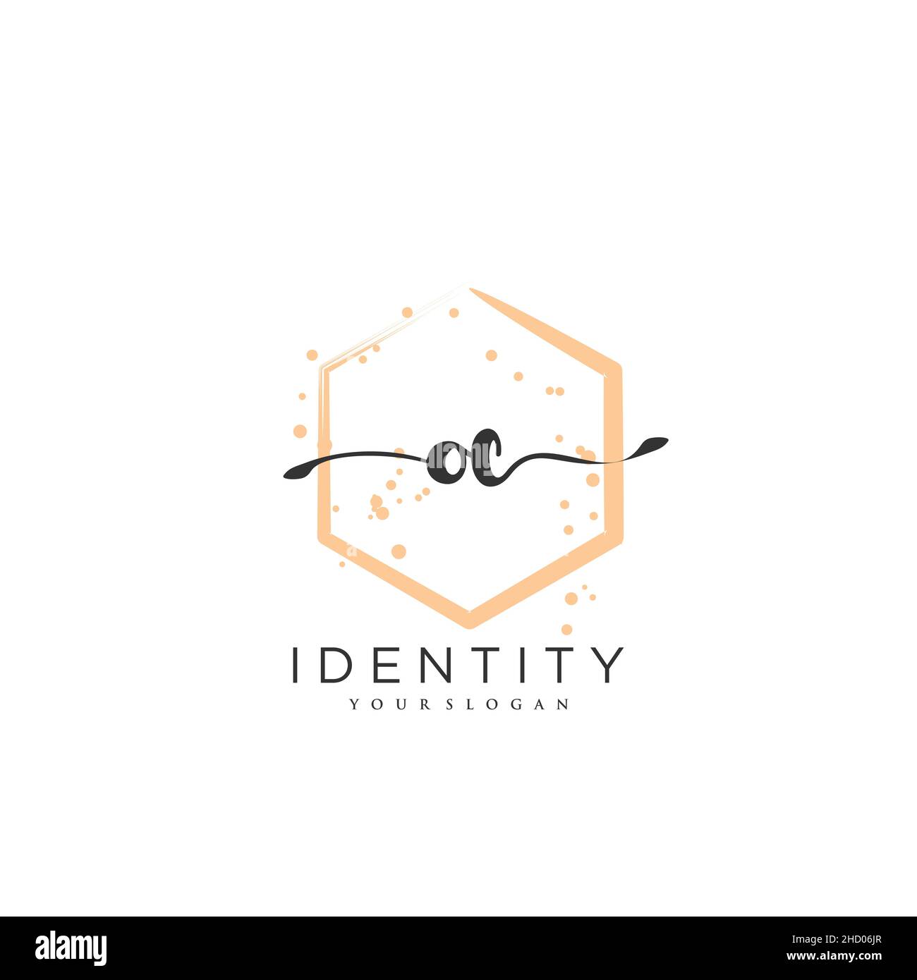 OC Handwriting logo vector art of initial signature, wedding, fashion ...