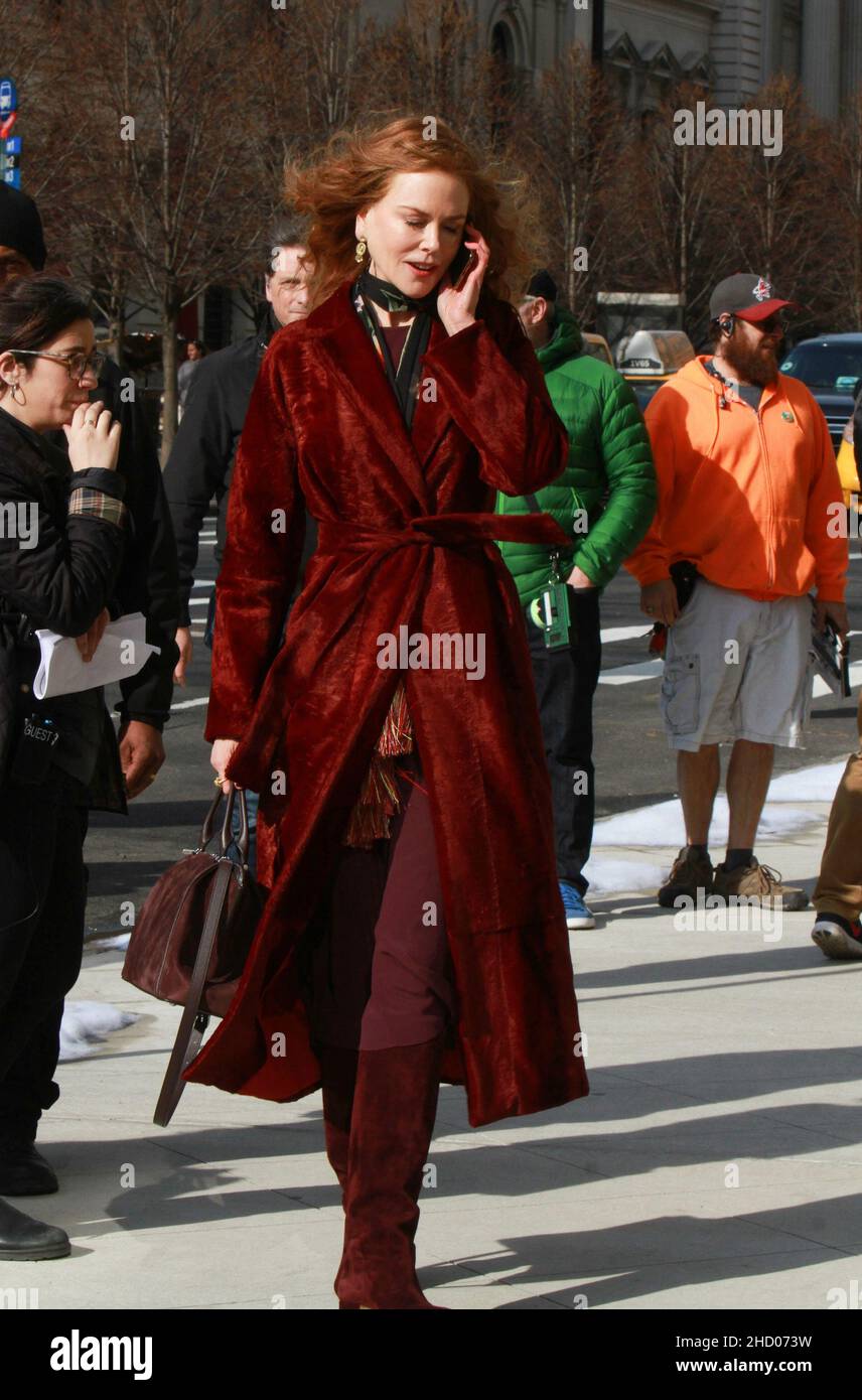 New York - NY - 20190314 Nicole Kidman Filming on Location for The