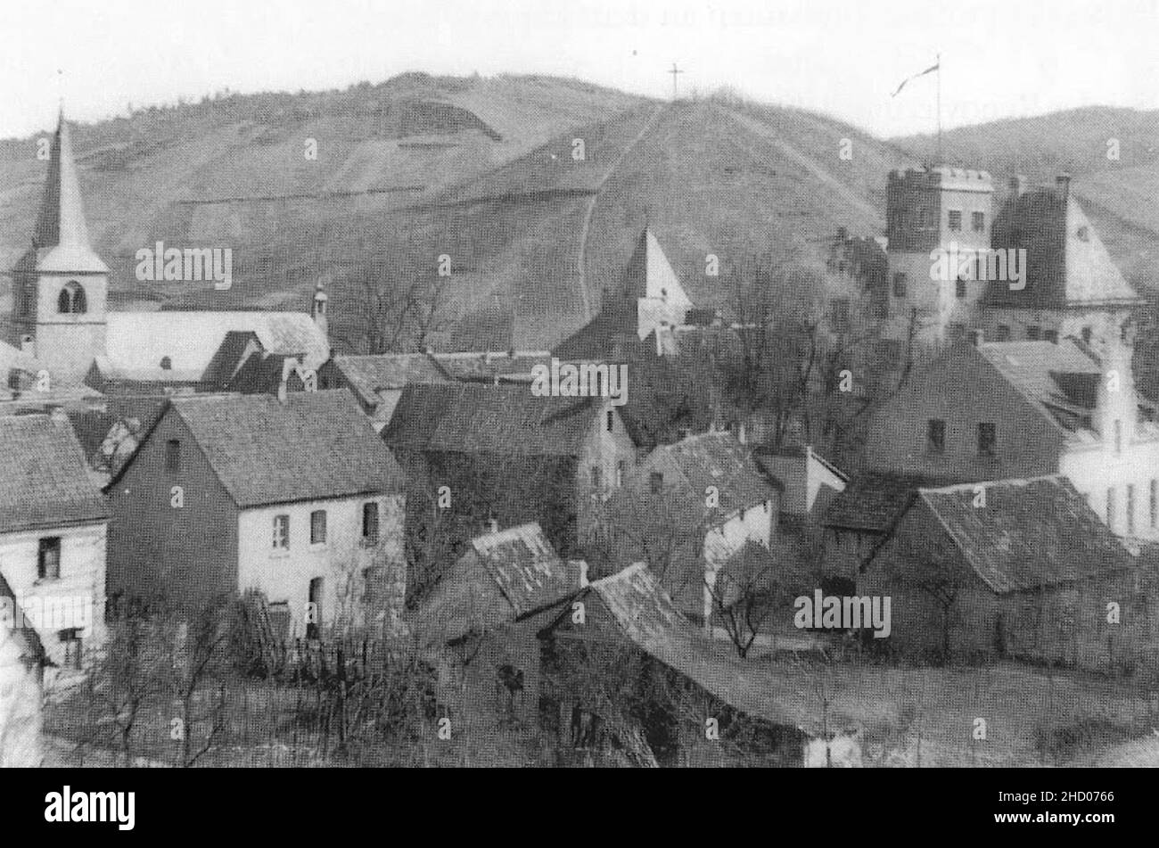 Rheinbreitbach Weinberge 1909. Stock Photo