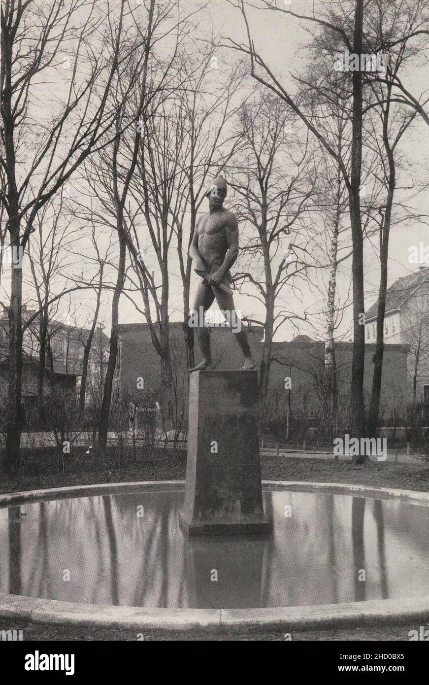 Richard Engelmann - Denkmal für Ernst von Wildenbruch in Weimar. Stock Photo