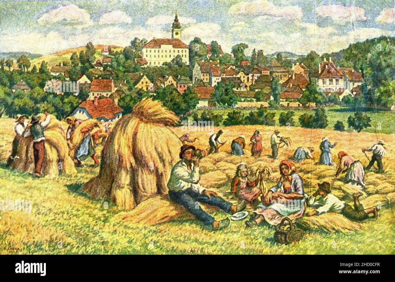 Richard Lauda - Žně u Jistebnice (1925 Stock Photo - Alamy