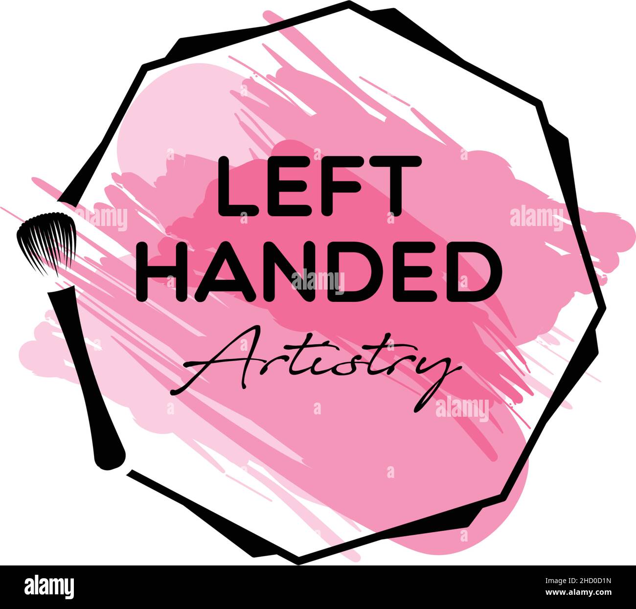 Modern flat letter mark LEFT HANDED logo design Stock Vector Image