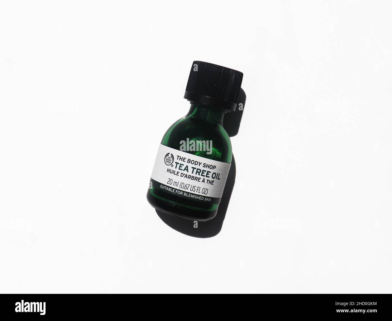 Facial care from tea tree extract by The Body Shop Stock Photo