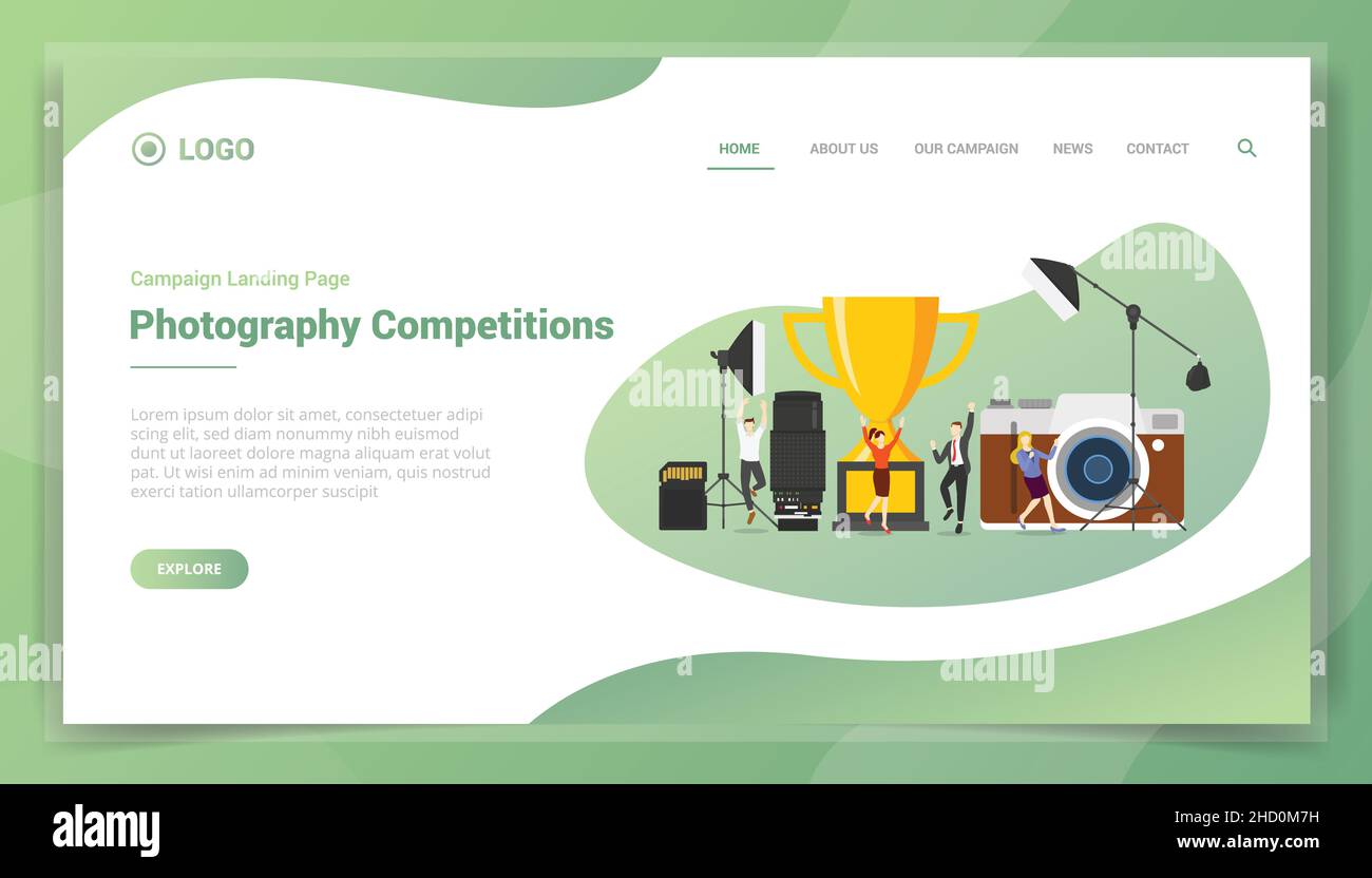 photography competition contest concept for website template landing ...