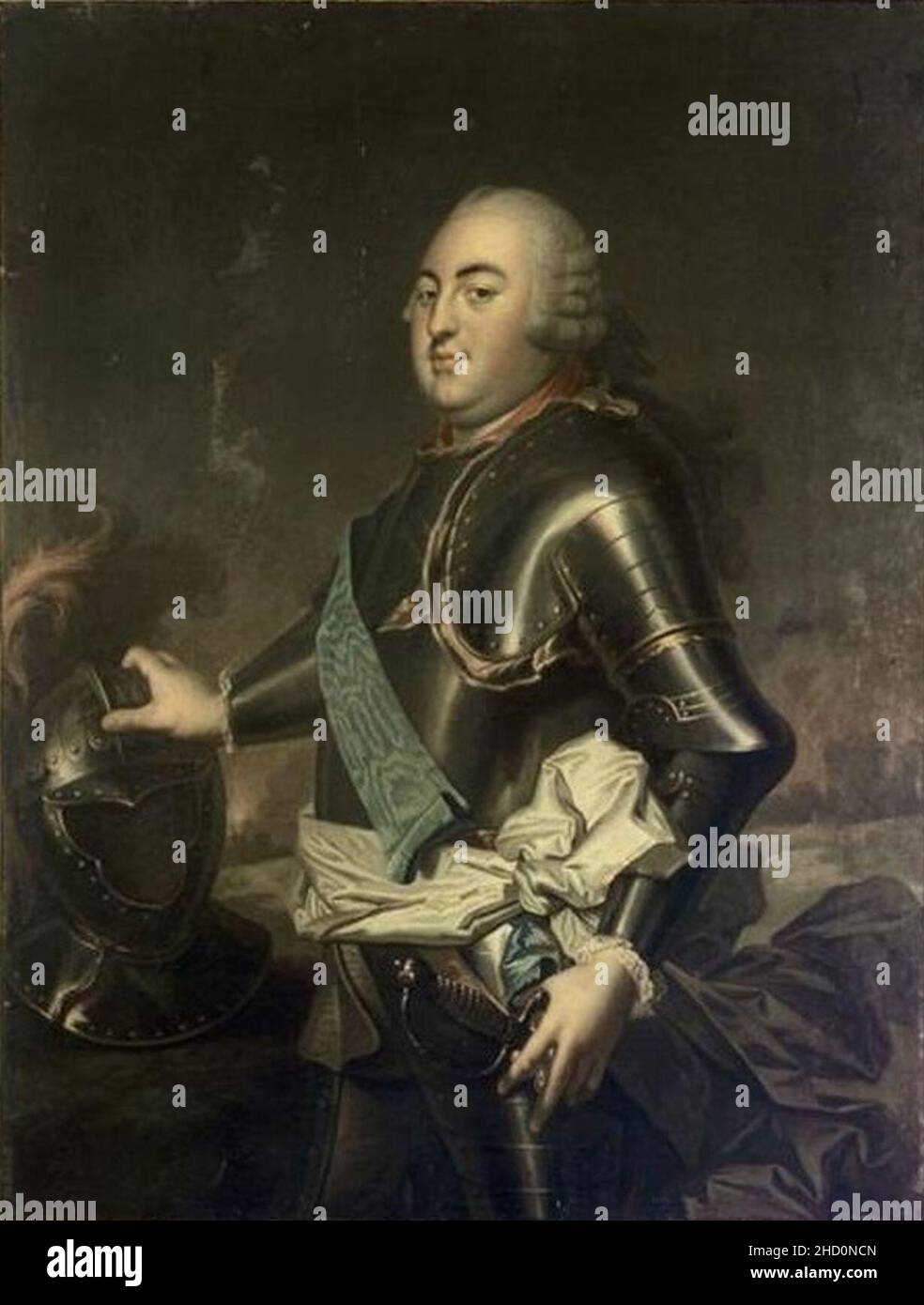 Rioult portrait after van Loo depicting Louis Philippe d'Orléans, Duke of Orléans (Versailles). Stock Photo