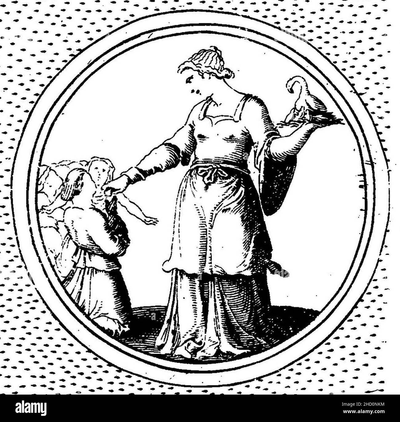 Ripa - Iconologie - 1643 - II - p. 116 - compassion. Stock Photo