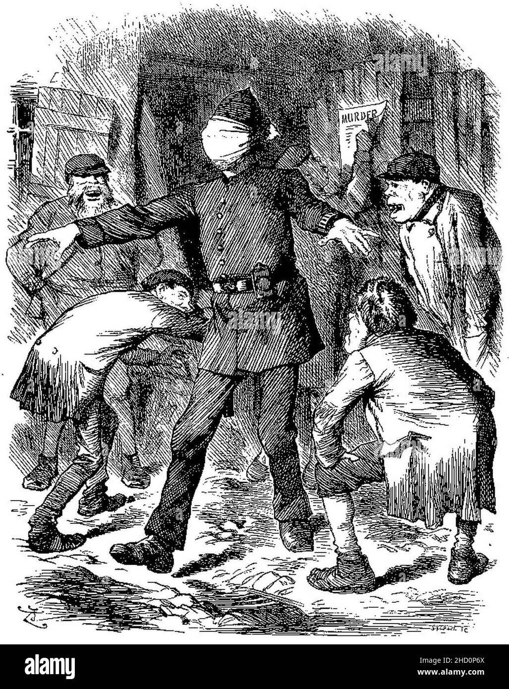 Ripper cartoon punch. Stock Photo