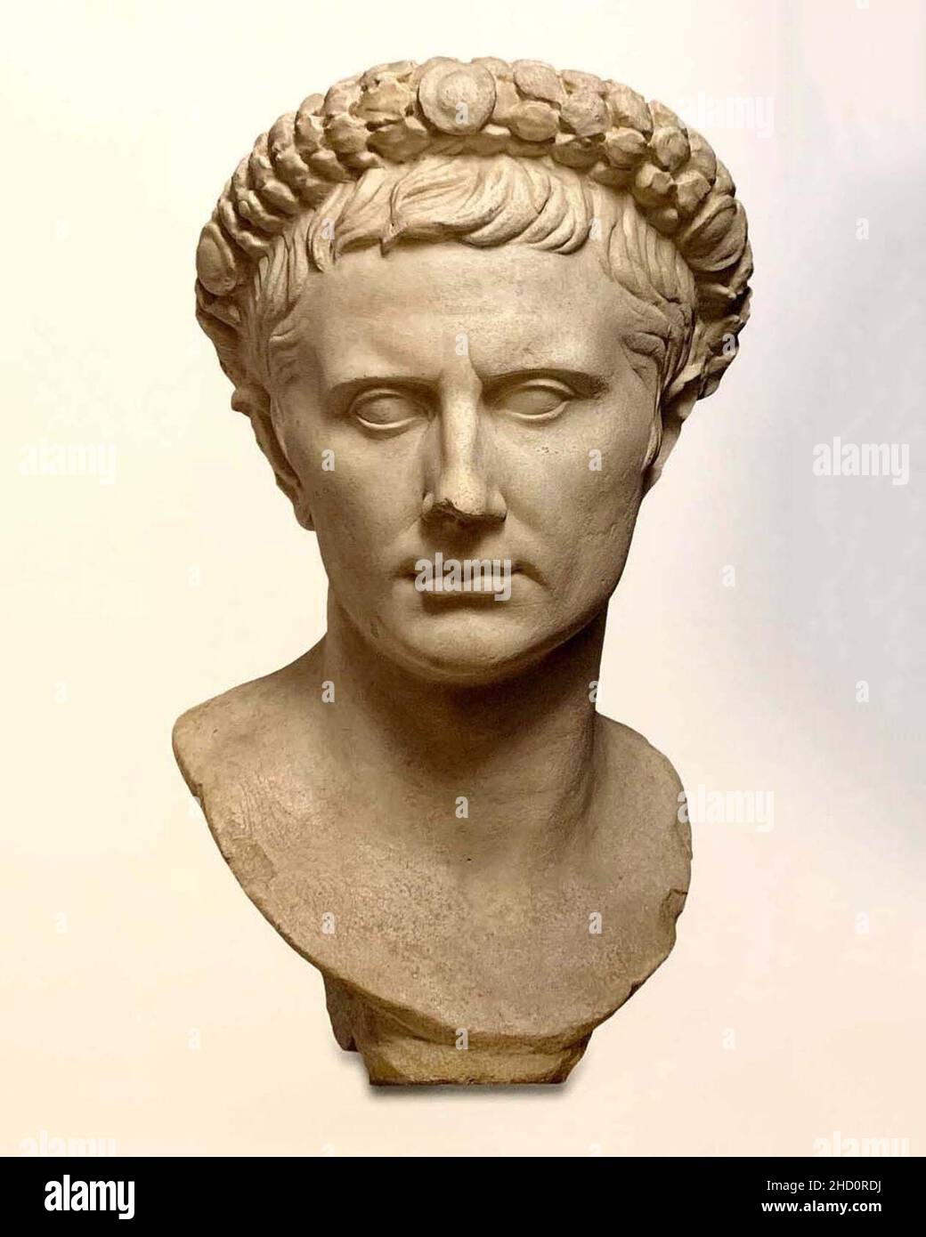 Ritratto di Augusto con corona gemmata. Stock Photo