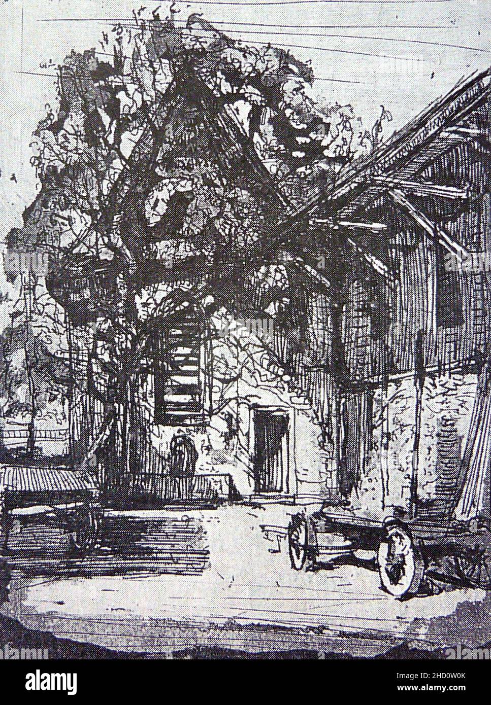 Ritterhaus Kapelle Scheune. Stock Photo