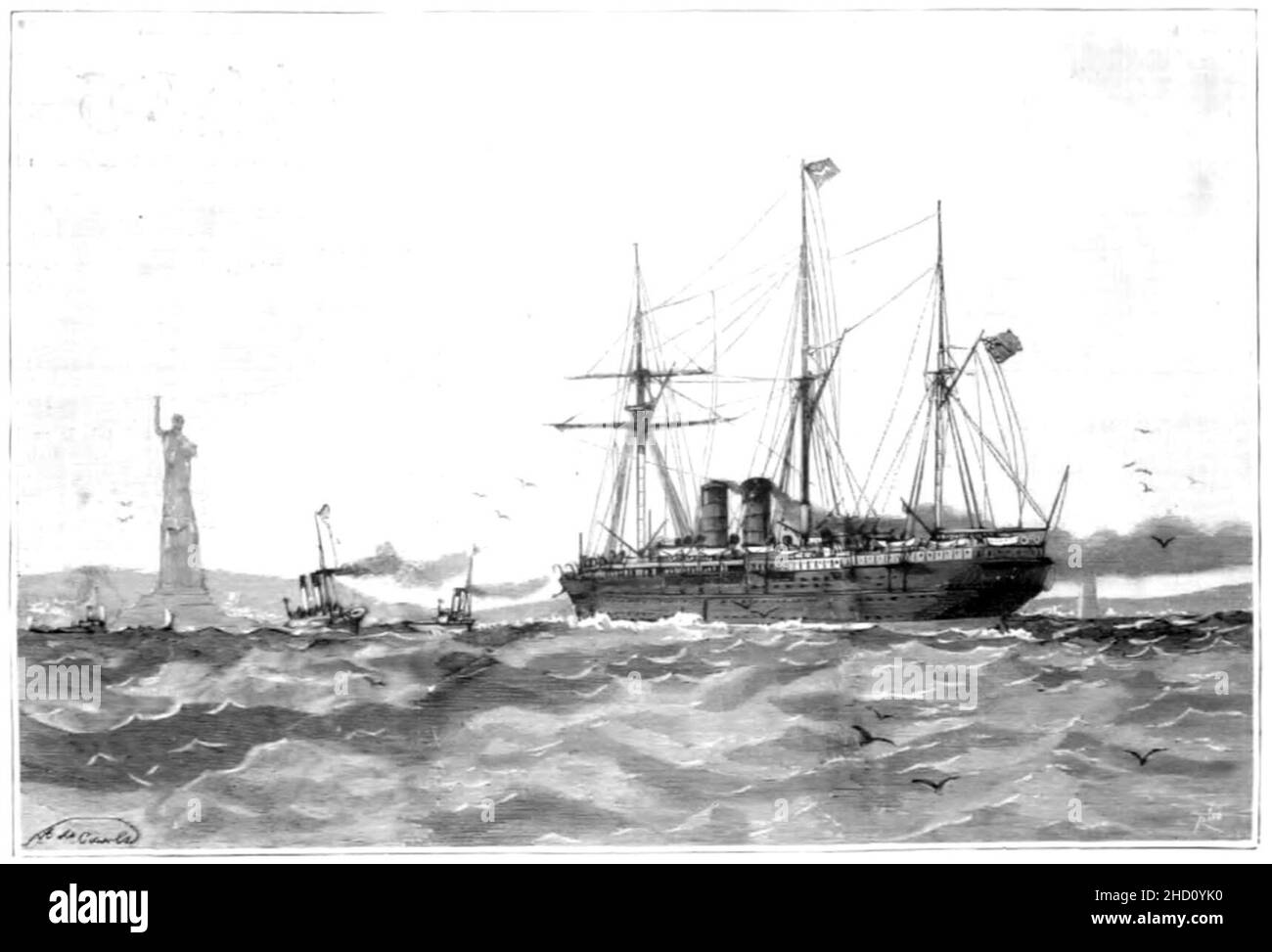 RMS Umbria en Nueva York. Stock Photo
