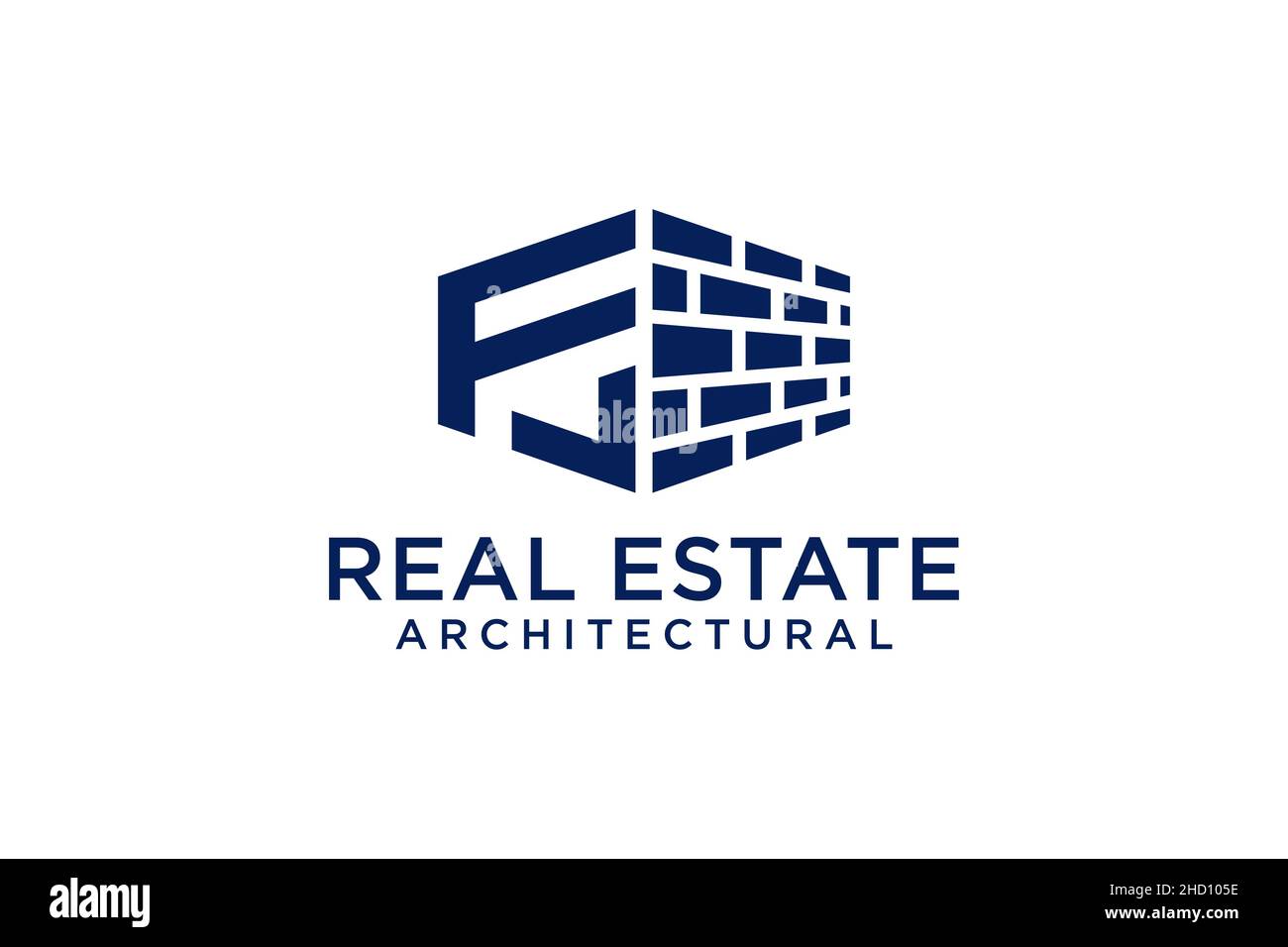 Letter F for Real Estate Remodeling Logo. Construction Architecture Building Logo Design Template. Stock Vector