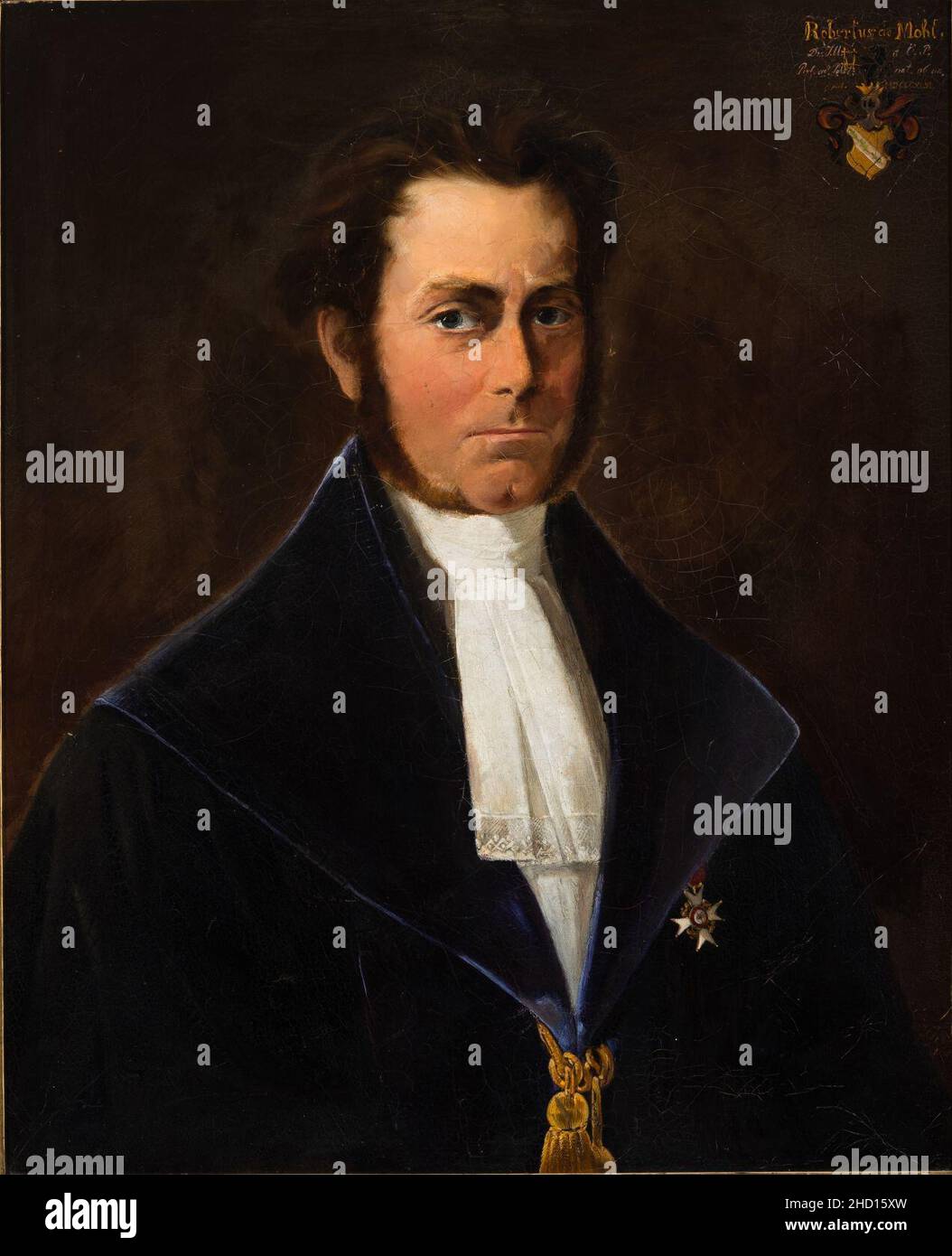 Robert von Mohl (1799–1875), Öl auf Leinwand, datiert 1846, Künstler Georg Peter Groß. Stock Photo