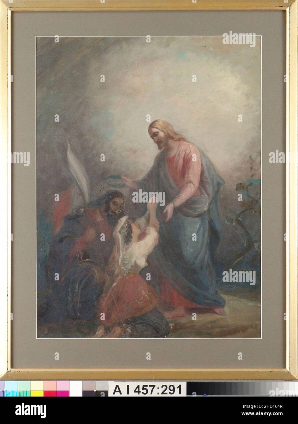 Robert Wilhelm Ekman - Garibaldi johdattaa Italian Kristuksen siunattavaksi Stock Photo