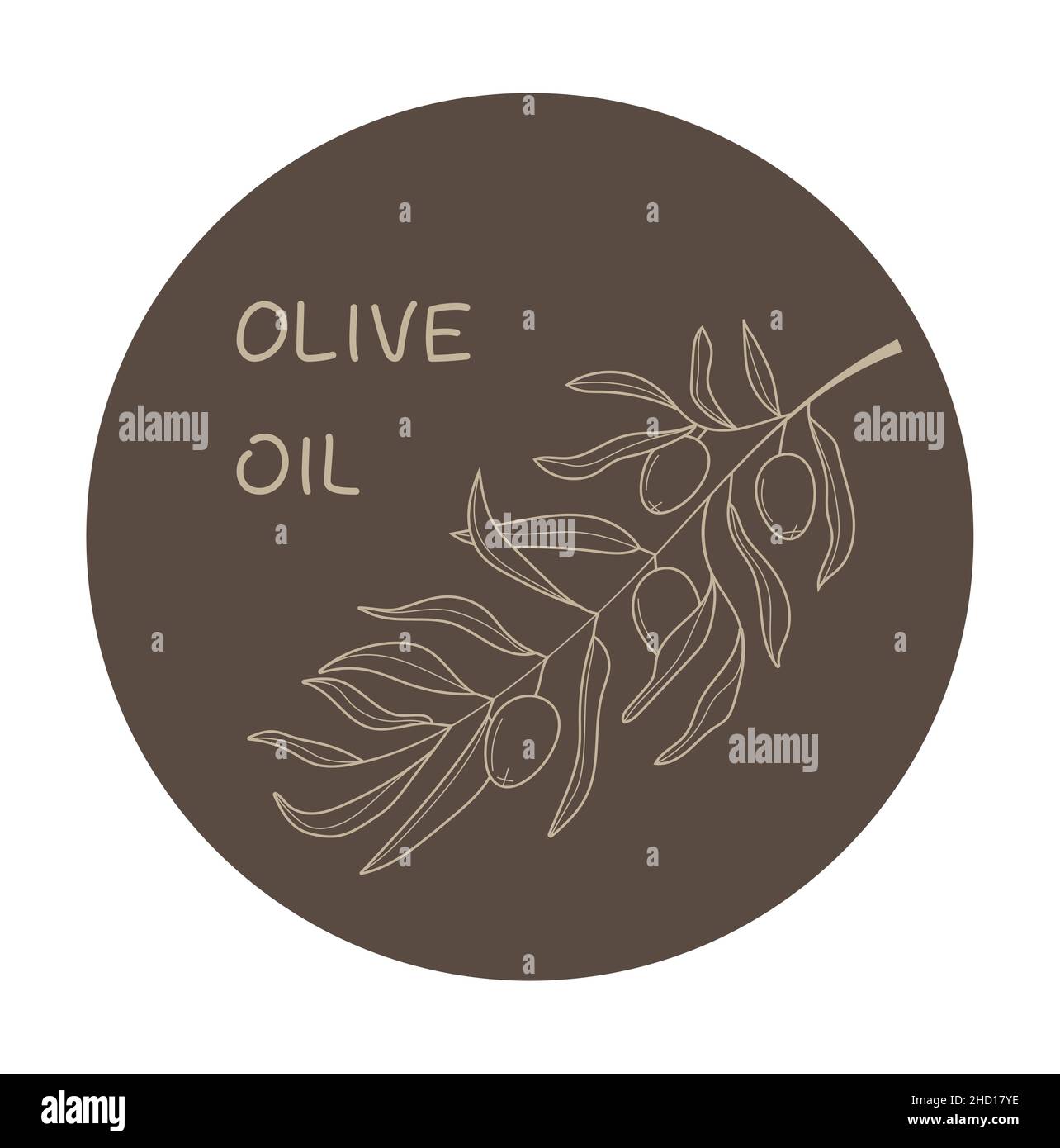 Olive branch vector in doodle, sketch style. Ink, pencil hand drawn ...