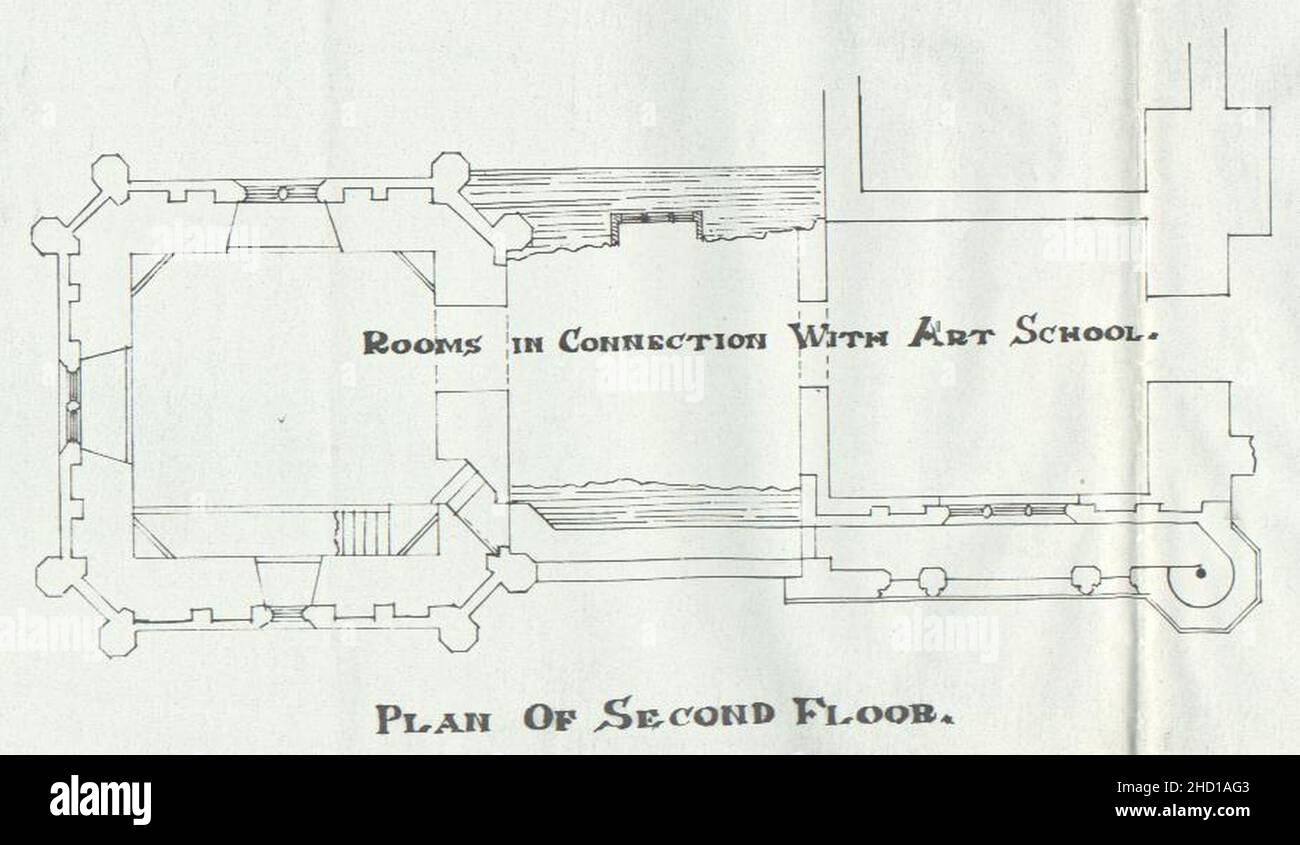 Rochdale Town Hall 2nd floor plan Stock Photo Alamy