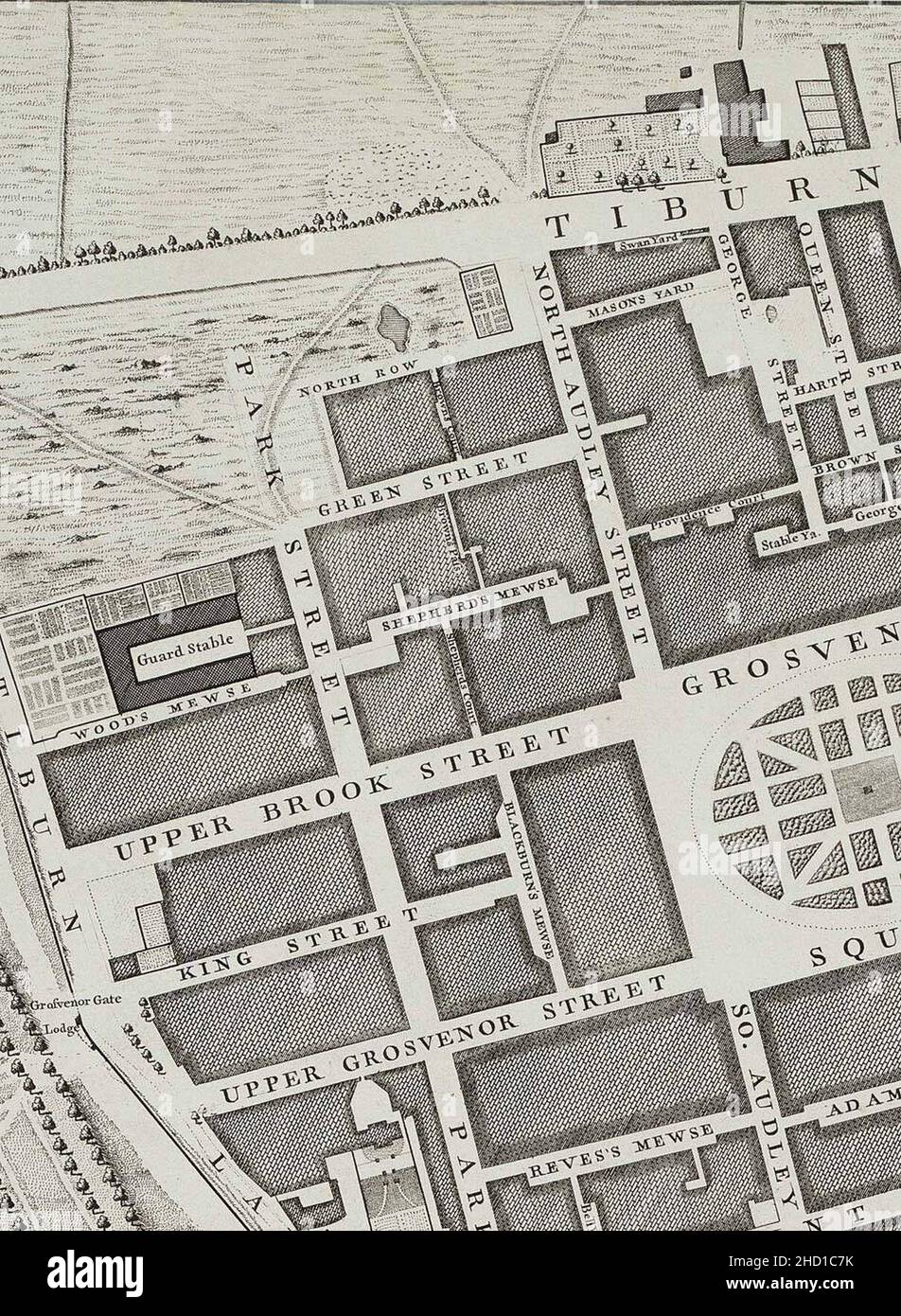Roque Map Rocque map london 1746 hi-res stock photography and images - Alamy