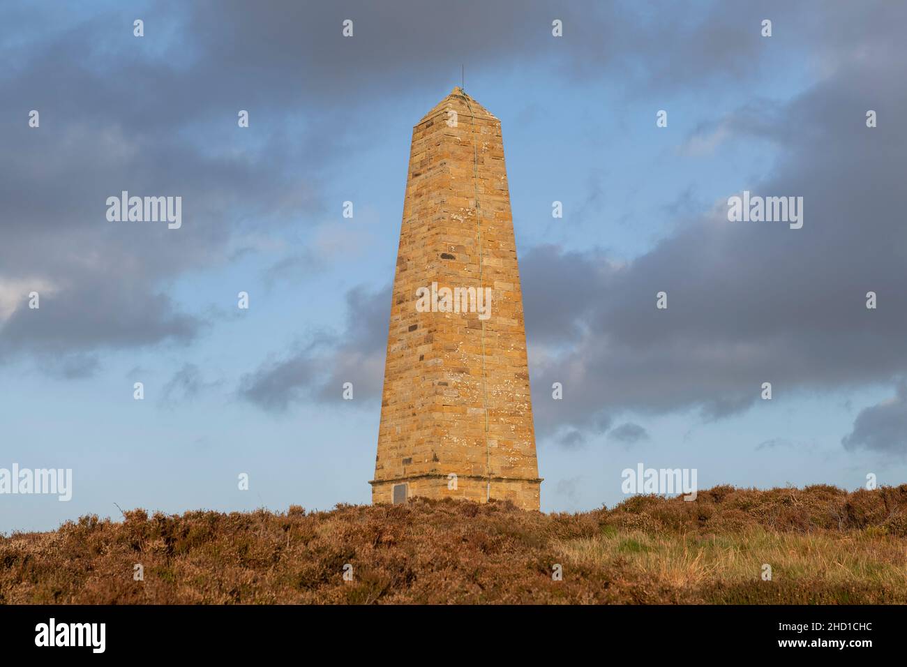 The Captain Cook Monument on the Cleveland Way in the North York Moors National Park. Stock Photo