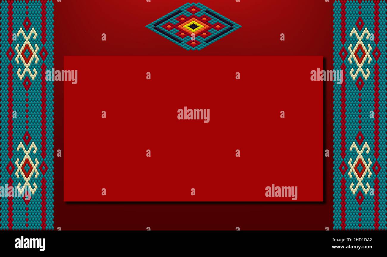 Frame for text with a divider and ornament in the Ararabian style. She draws attention to an important text. Stock Photo