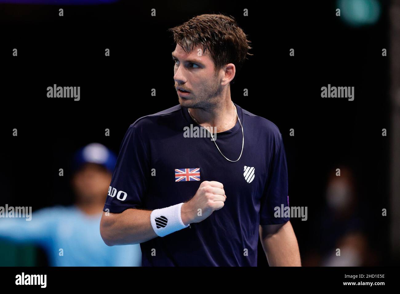 Sydney, Australia. 02nd Jan, 2022. Cameron Norrie of Team Great Britain pumps his fist against
