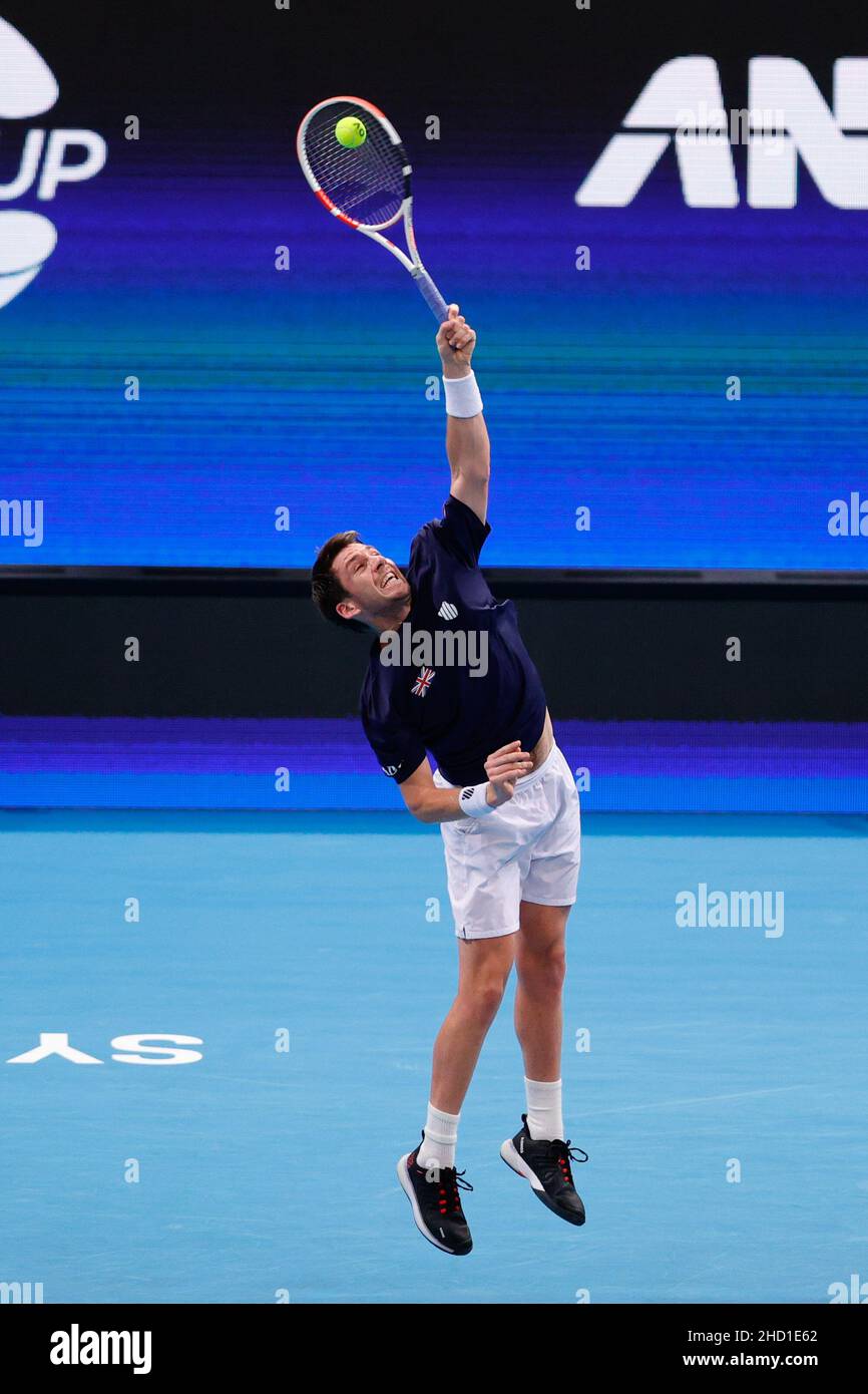 Sydney, Australia. 02nd Jan, 2022. Cameron Norrie of Team Great Britain serves against Alexander