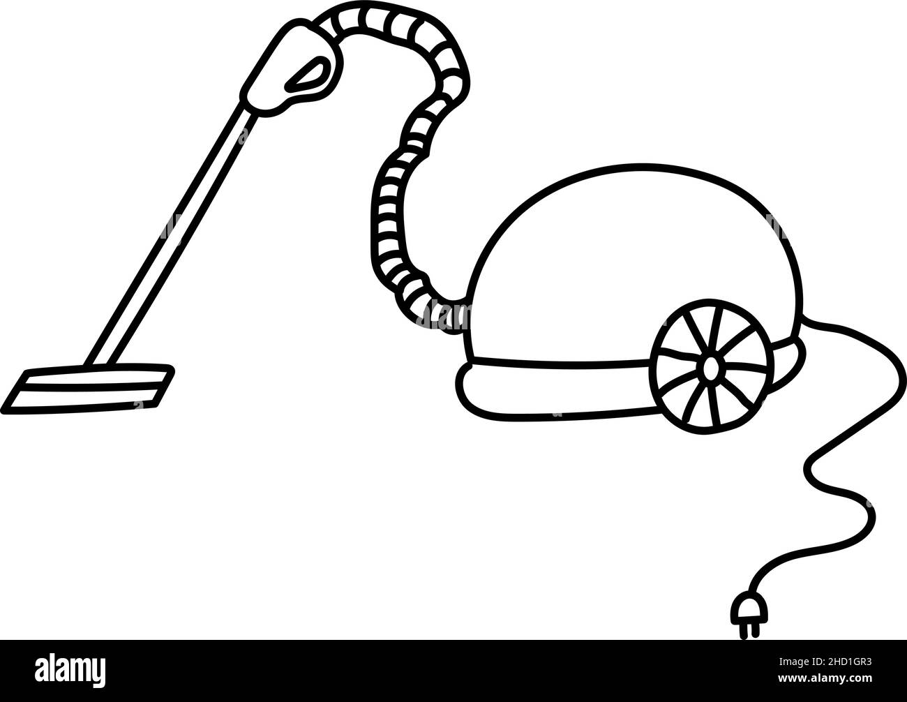 Vacuum cleaner icon outline style Black and White Stock Photos & Images ...
