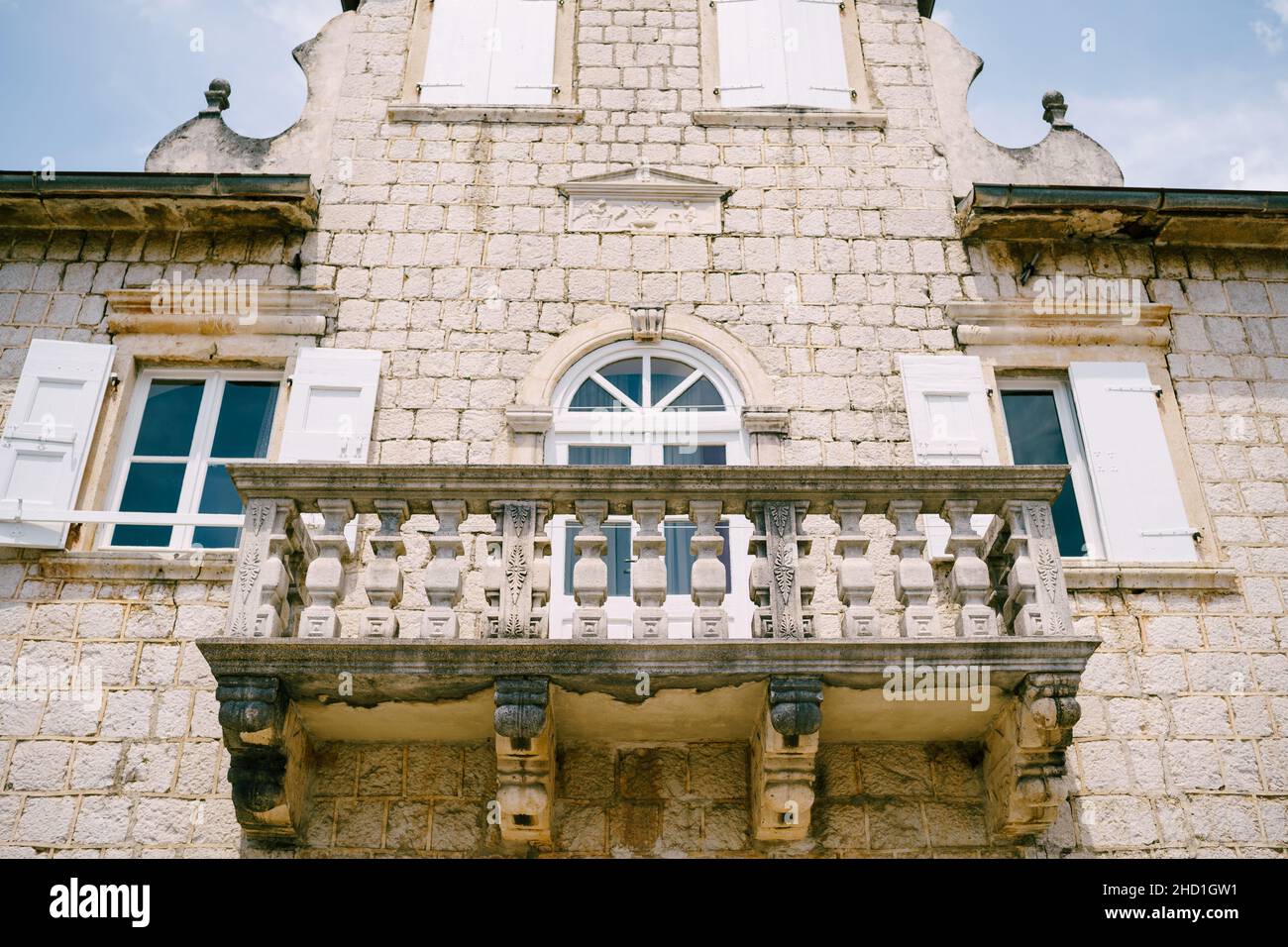 House facade balcony shutters hi-res stock photography and images - Alamy