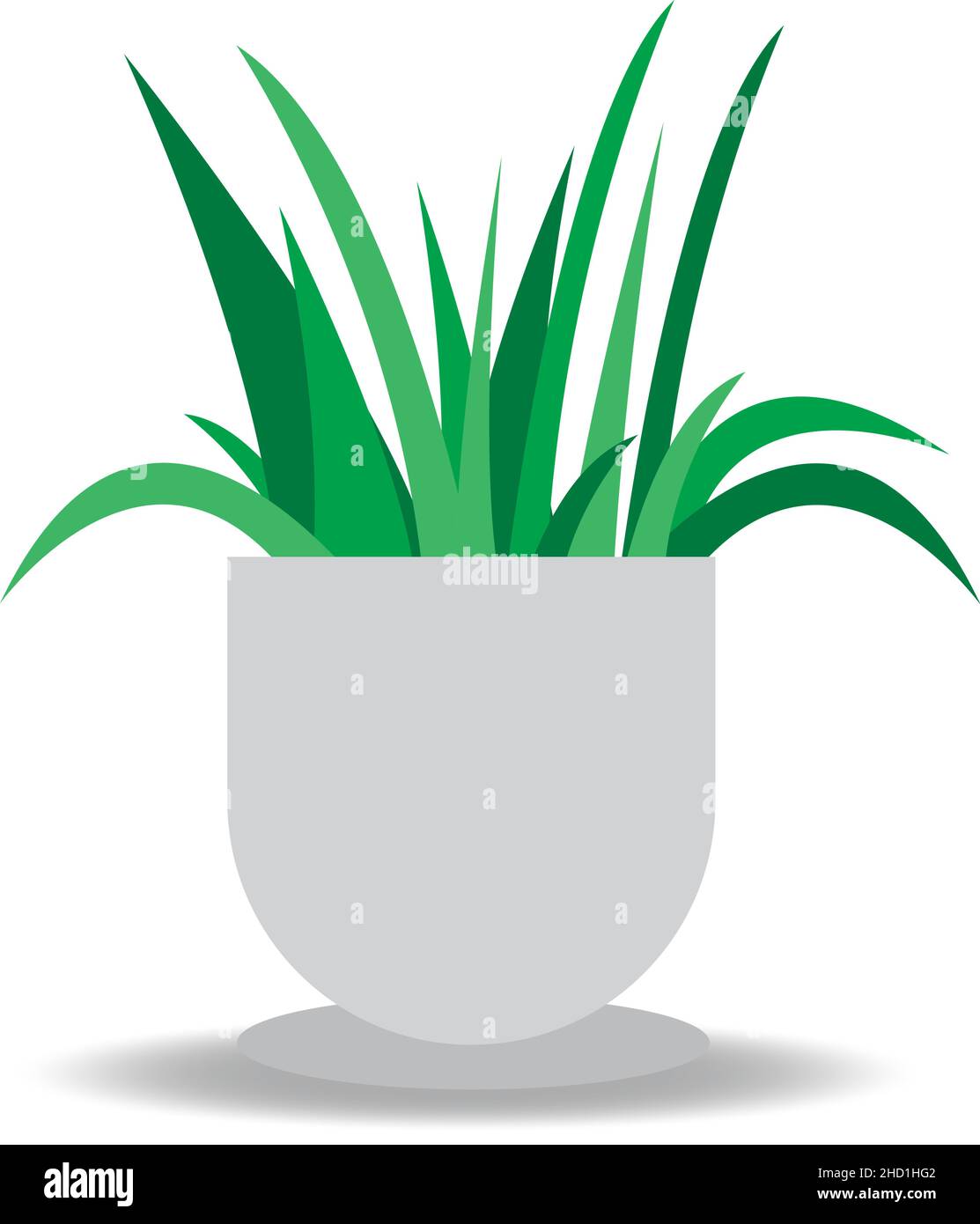 home elements hand drawn indoor house plants in white pot Stock Vector ...