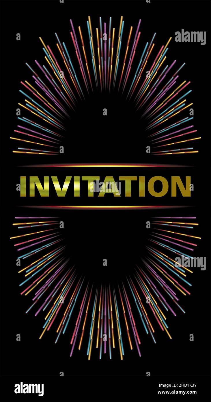 Invitation with explode effect. Vector illustration. EPS10. Stock Vector
