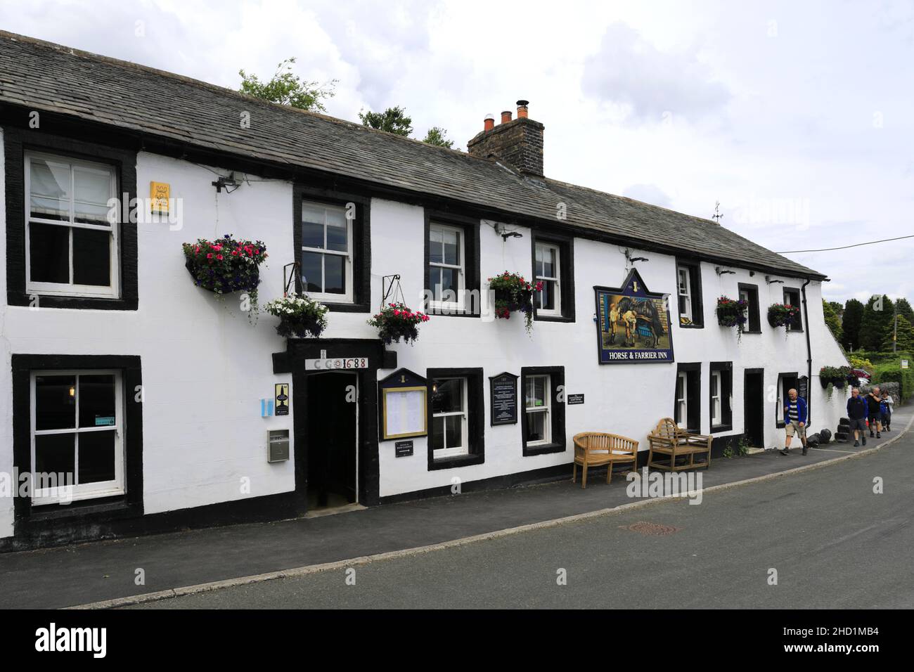 The Horse and Farrier Inn, Threlkeld village, Lake District National ...