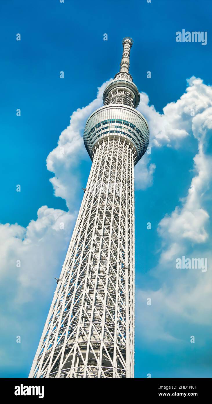 Tokyo, Japan - August 2018: Tokyo Sky Tree, The Highest Free-standing ...