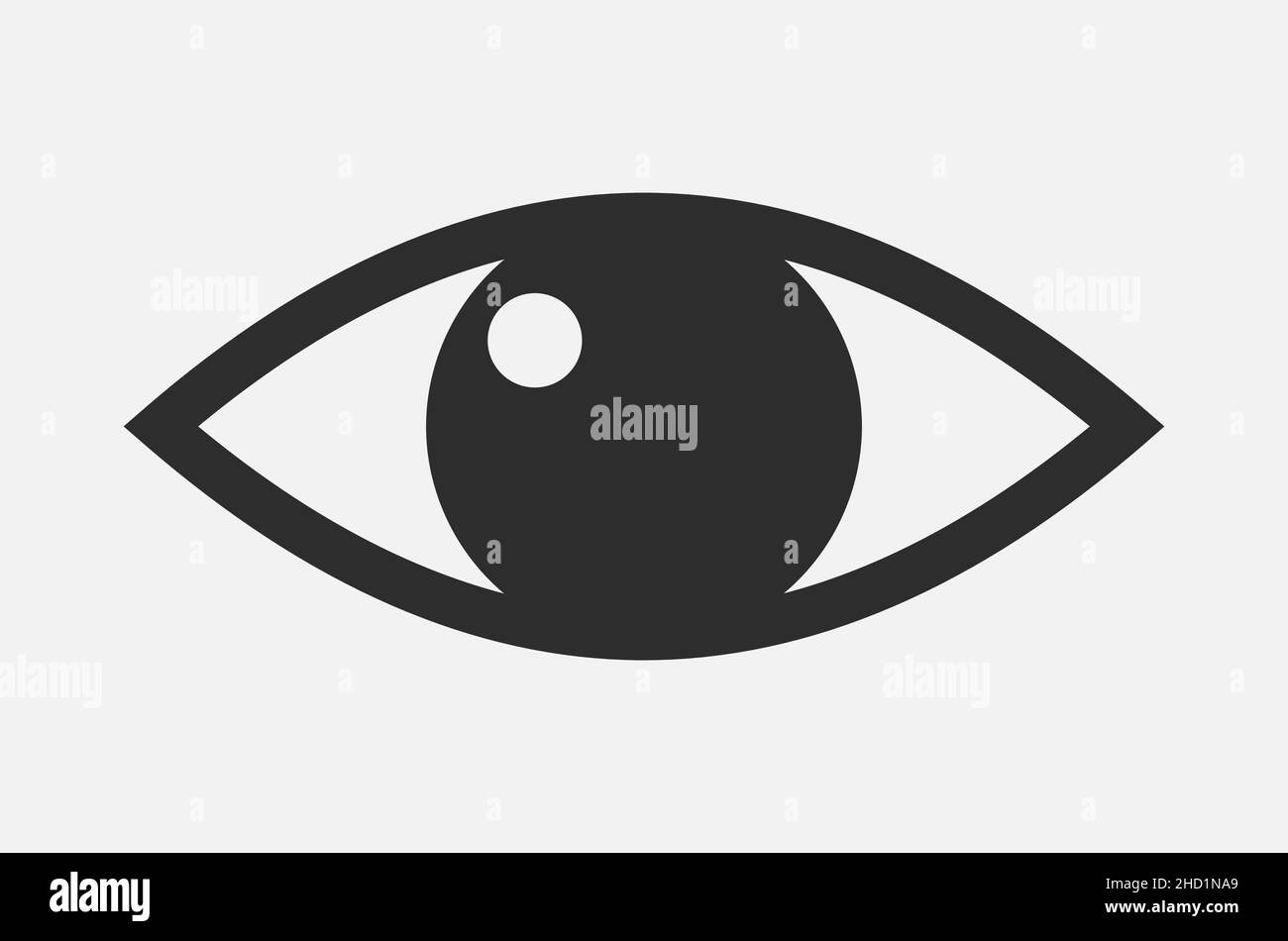 Simple black vector icon of the eye Stock Vector Image & Art - Alamy