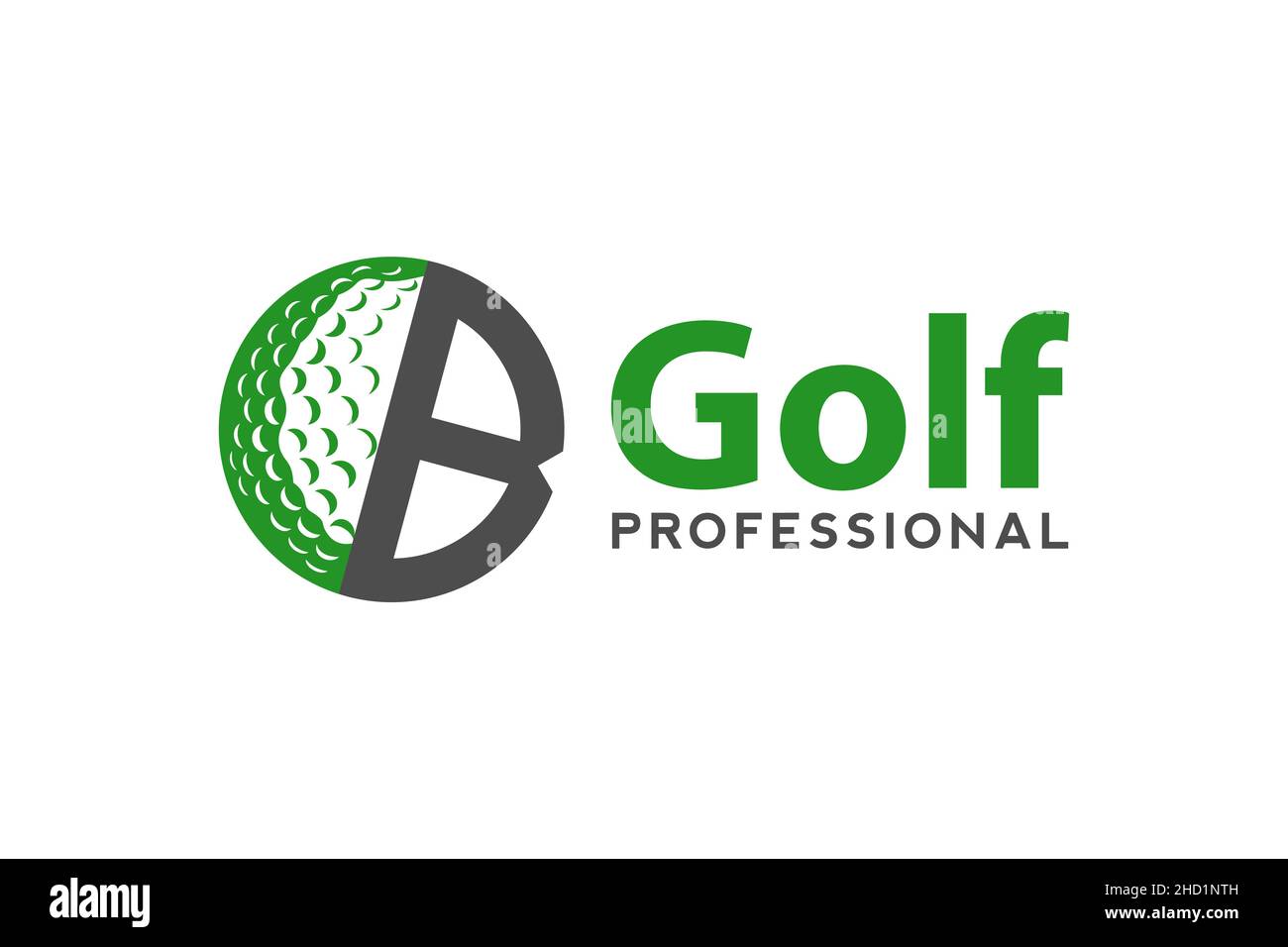 Letter B for Golf logo design vector template, Vector label of golf, Logo of golf championship, illustration, Creative icon, design Stock Vector