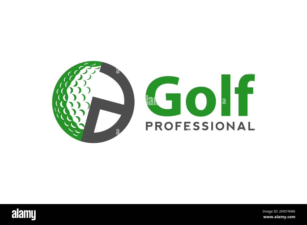Letter D for Golf logo design vector template, Vector label of golf ...